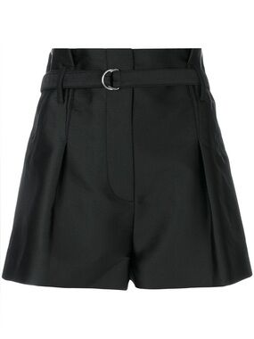 Phillip Lim High-Waisted Black satin Shorts